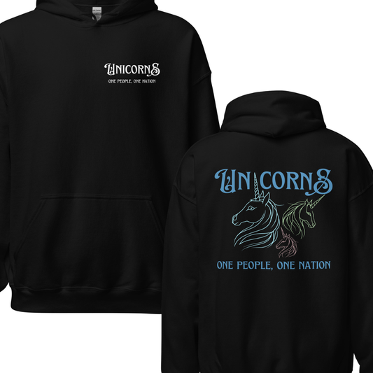 Unicorns Hoodie Back Print