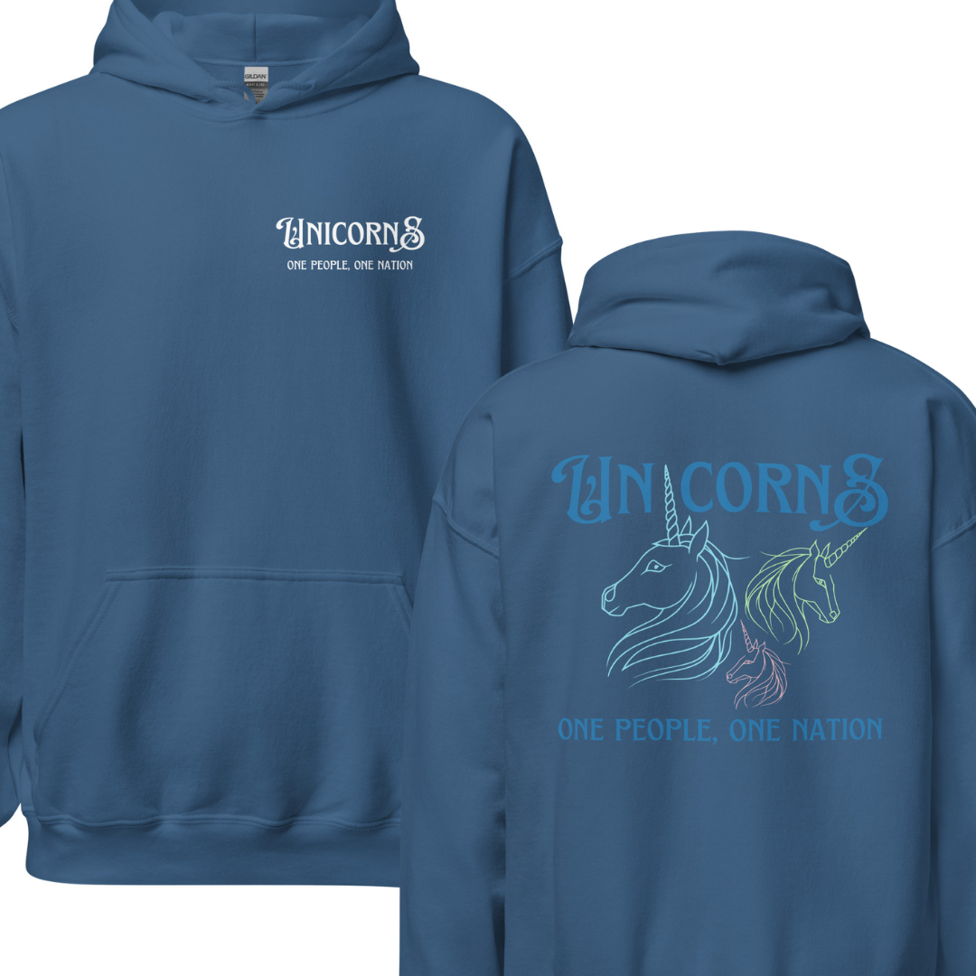 Unicorns Hoodie Back Print